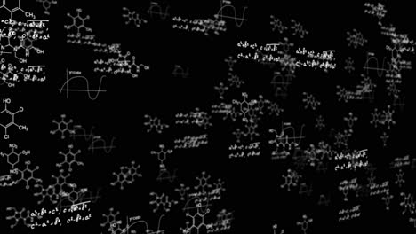 motion graphic video of math problems equations and formulas flying by in 3d concept for school work