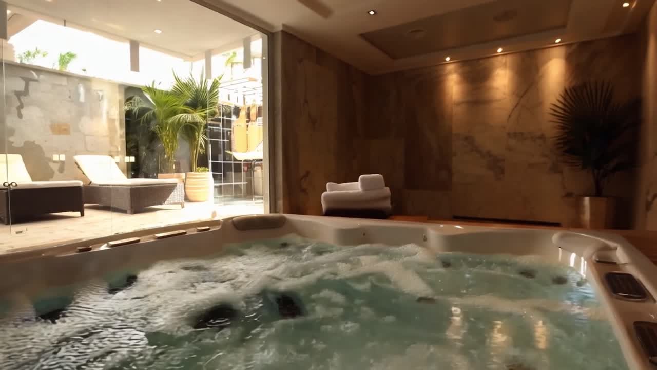 Luxurious Indoor Spa with Jacuzzi