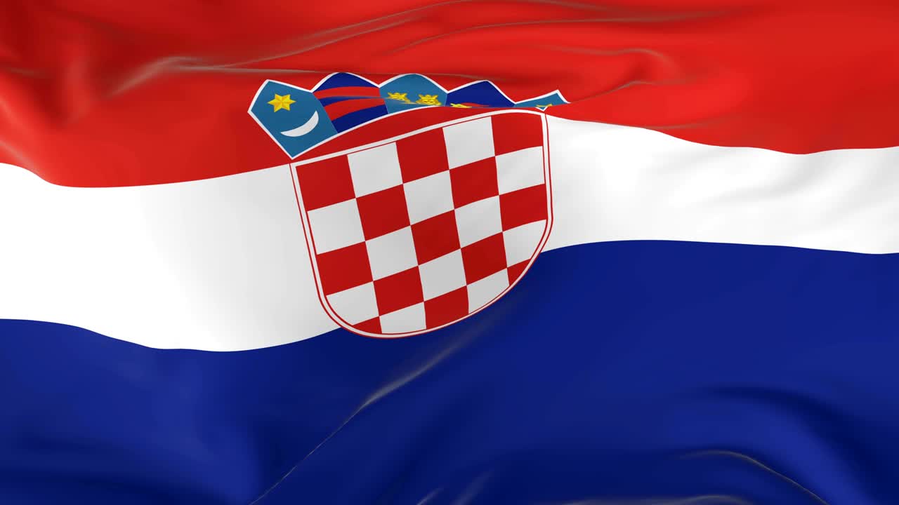 크로아티아의 배경으로 루프 발을 흔들고 있습니다.