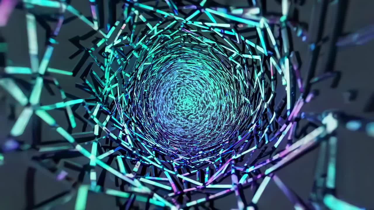 túnel de neón abstracto