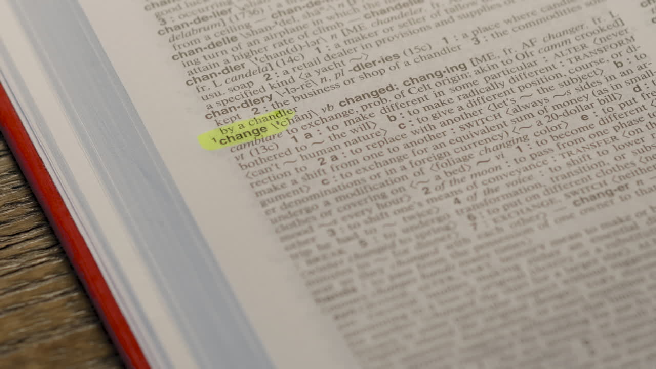 Change Dictionary Highlighter Concept, highlighting a word in a dictionary to show it's definition