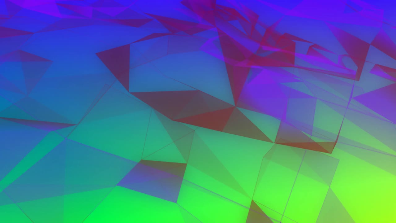 다채로운 배경에 있는 여러 연결 네트워크의 애니메이션