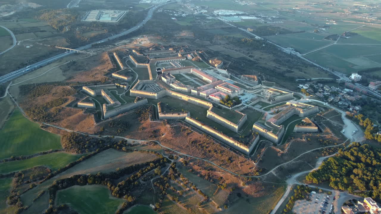 Aerial View of a Historical Fortress
