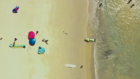 aerial: fly out from the beautiful beach