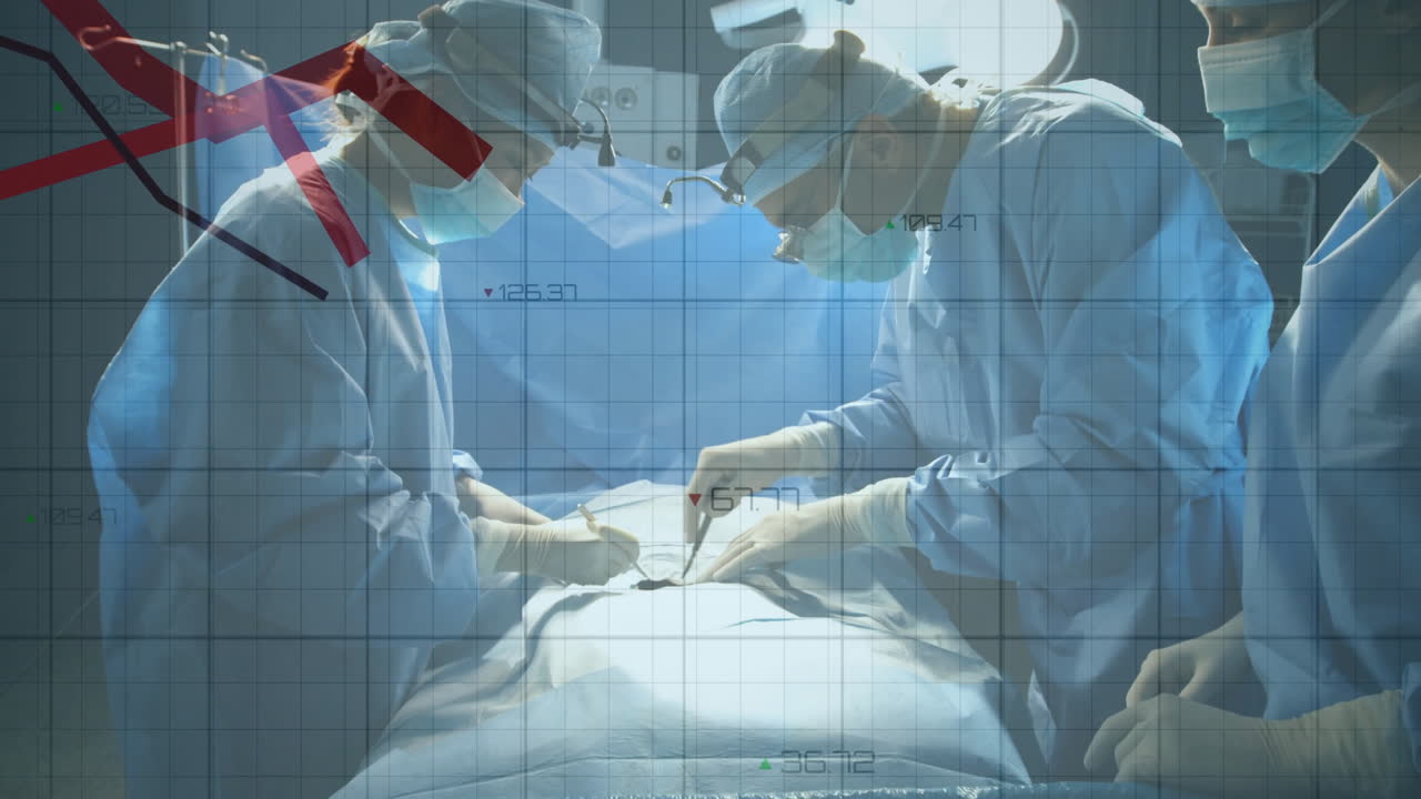 Animation of statistics and data processing over diverse surgeons