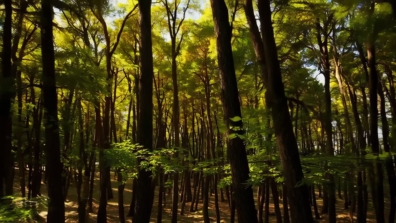 Luce solare della foresta