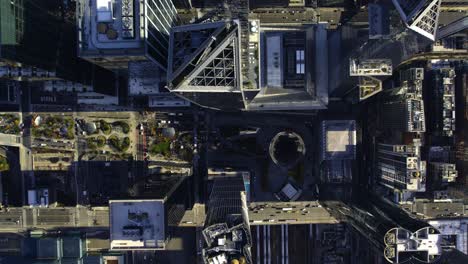 sunlit skyscrapers in hudson yards, in sunny new york, usa - birds eye, aerial