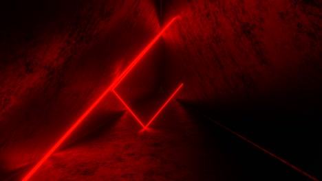 4k abstract seamless looped animation of red laser ray, glowing light tubes