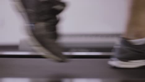 person running on a treadmill