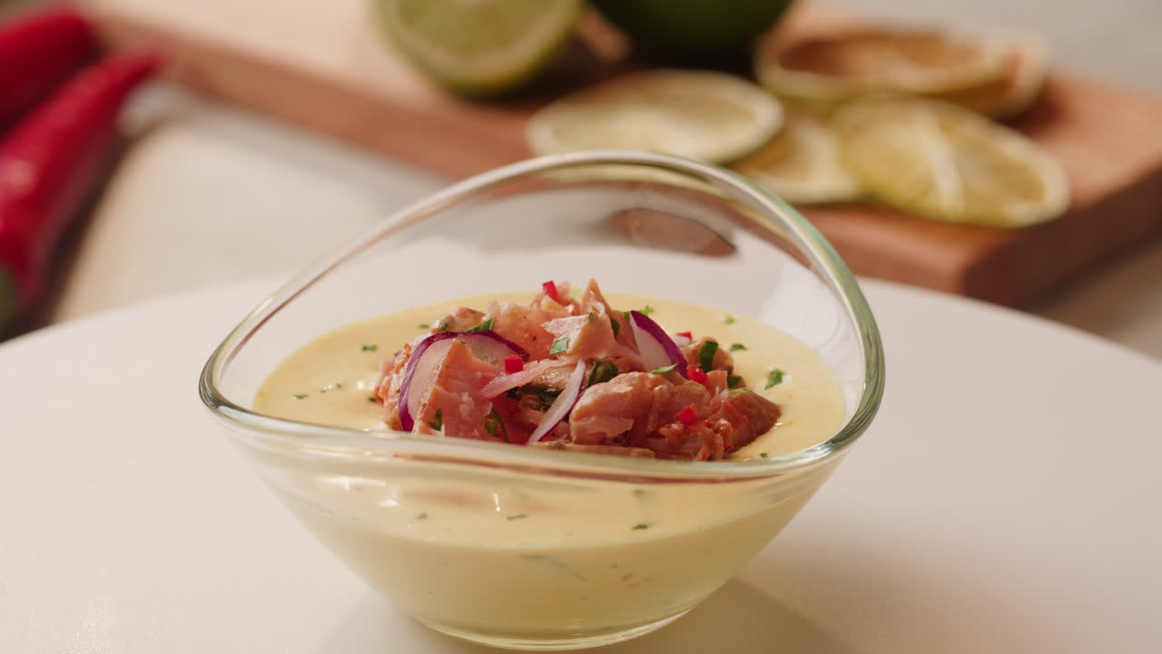 Salmon Ceviche in Creamy Sauce
