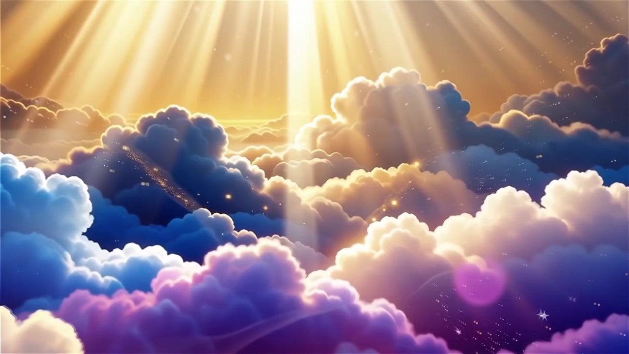 Christian Heavenly Light Worship Background