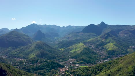 aerial view of petrópolis, or imperial city, in rio de janeiro, brazil.