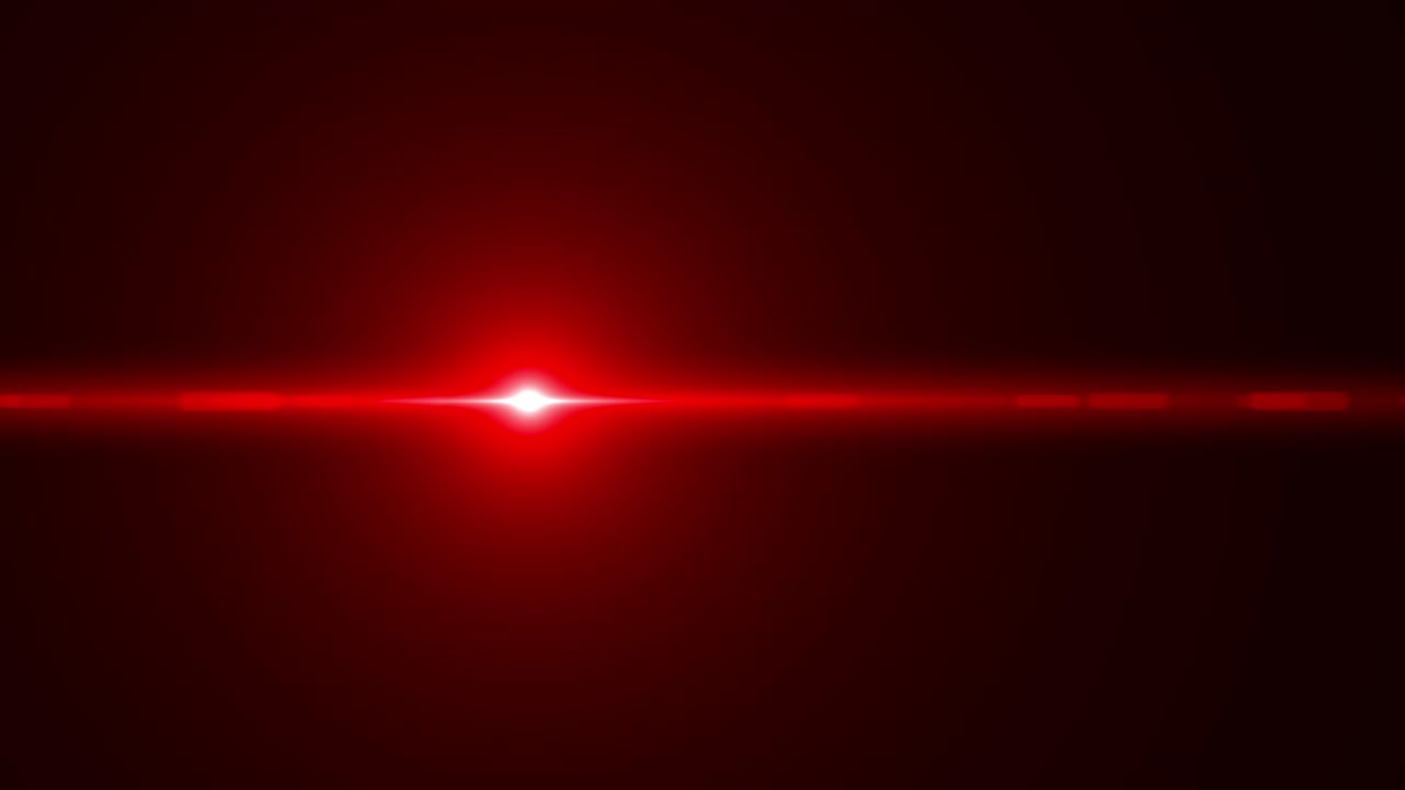 Red sun moving lights laser optical lens flares overlay shiny animation art background 4k 3d new