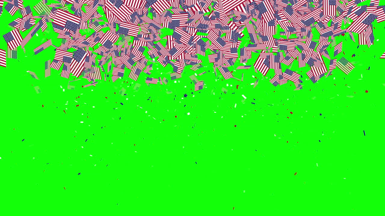 Bandiera americana come coriandoli