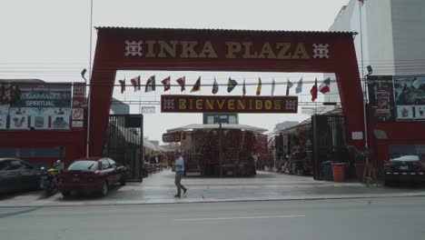 the entrance of the inka market in lima, peru