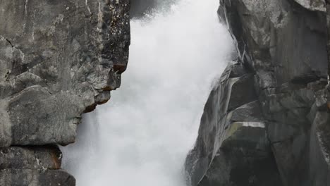powerful waterfall in slow motion