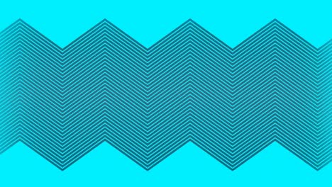 animation of zigzag lines moving in hypnotic motion on blue background