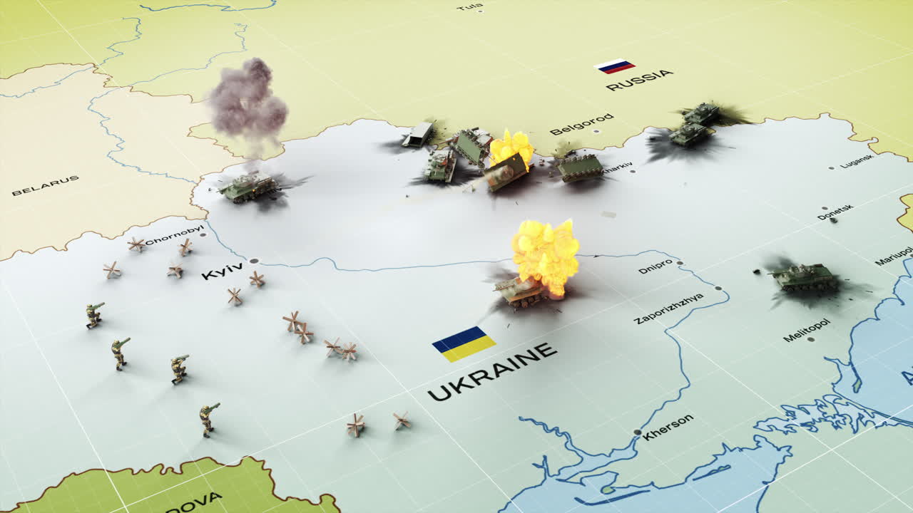Map of the Ukraine War Zone