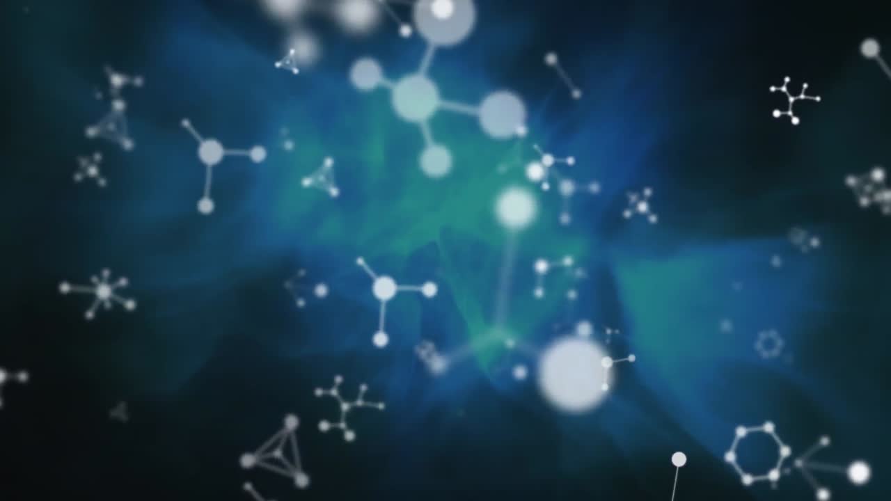 animación de conexiones a través de ondas azules