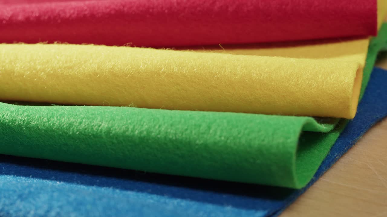 Colorful Felt Fabric Stack