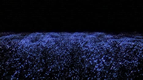 4k imágenes futuristas de partículas wireframe forma de montaña luz de aurora en el diseño gráfico de la galaxia.