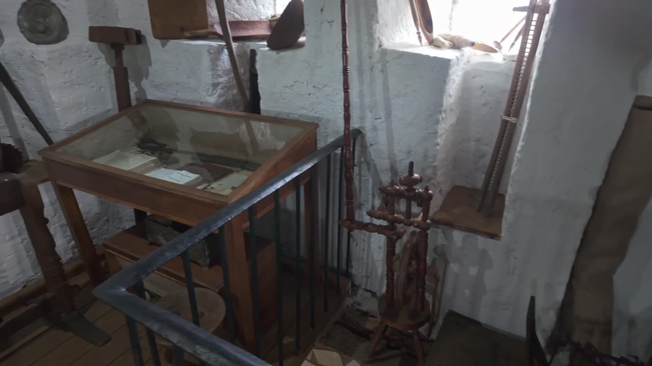 Public exhibition of old guild tools referring to the rich artisan history of Sighișoara in Romania