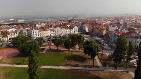 Canal-central-de-Aveiro-and-surrounding-area,-Portugal