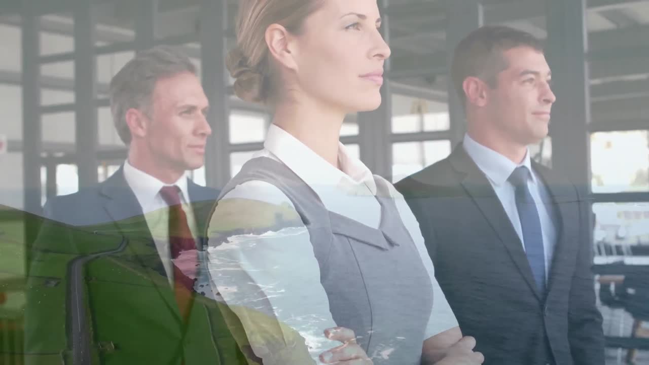 다양한 사업가들에 대한 풍경의 애니메이션