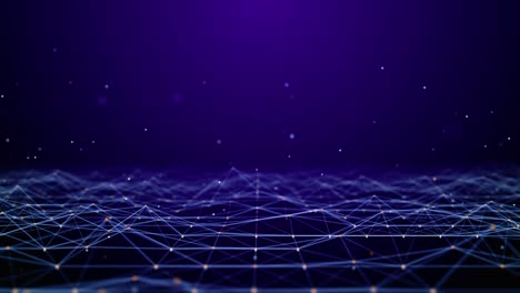 digital cyberspace line and dots connection, digital data network and blockchain connections. technology digital data background concept.