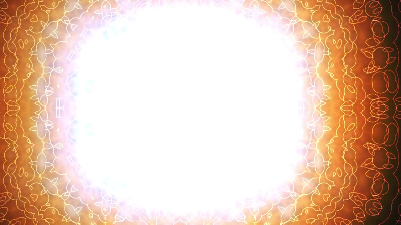 Motivo astratto a caleidoscopio luminoso e simmetrico
