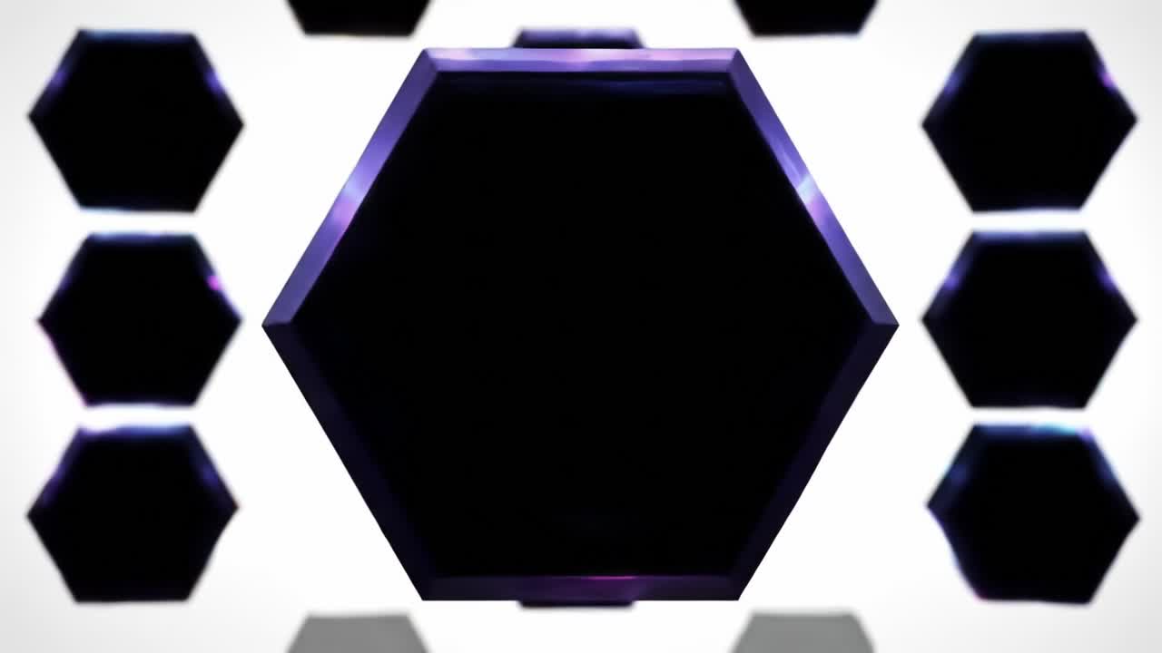 A Collection of Abstract Hexagonal Shapes Highlighting Dark Geometry and Symmetry in a Contemporary Visual Arrangement Focusing on Light and Shadow Elements