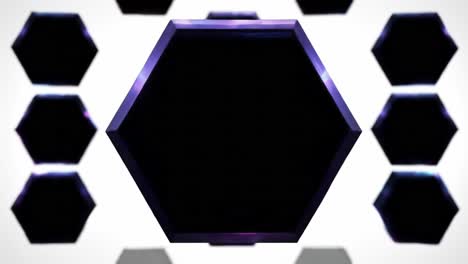 a collection of abstract hexagonal shapes highlighting dark geometry and symmetry in a contemporary visual arrangement focusing on light and shadow elements