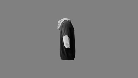 sudadera con capucha negra y gris