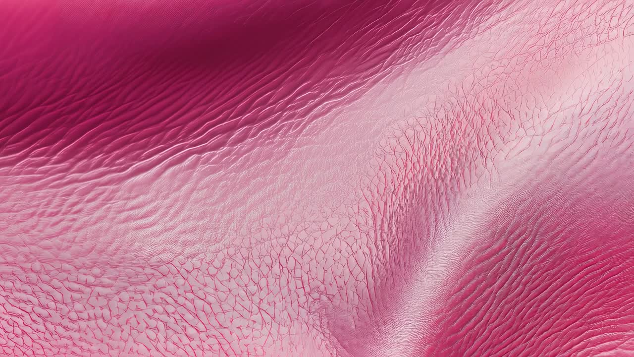 Pink silk fabric gracefully rippling, revealing luxurious texture and smooth surface while creating elegant flowing movements with soft, light catching waves