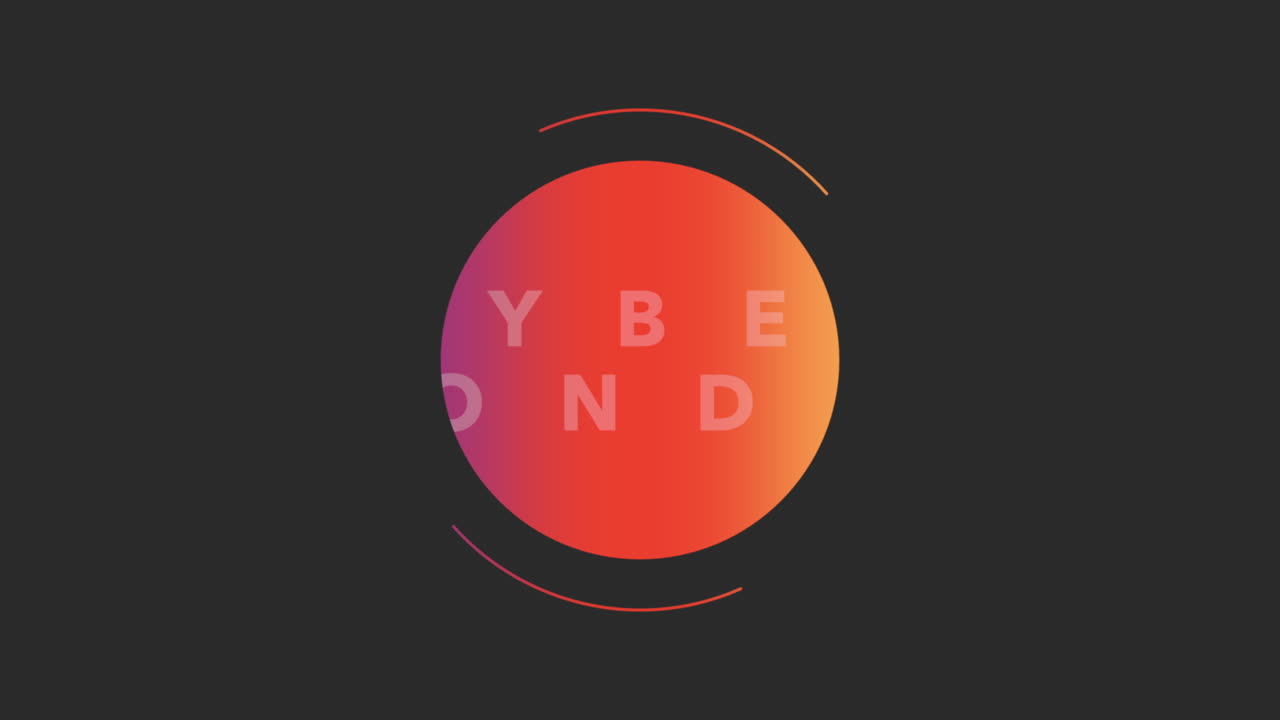 Modern Cyber Monday text with circles on black gradient
