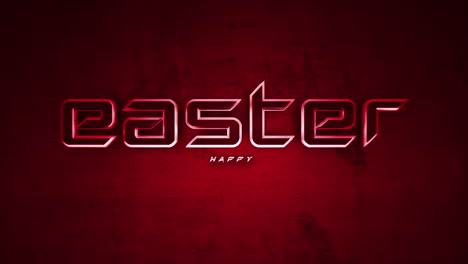 Monochrome-Happy-Easter-on-red-gradient