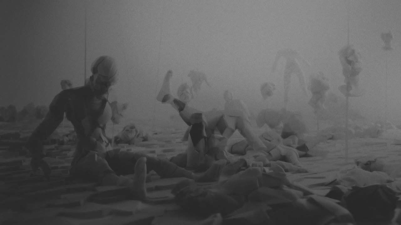 Destroyed andorids on a junkyard in xRay