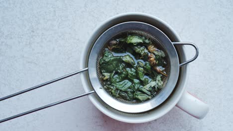 refreshing mint-linden tea blend steeping, enhances health, strengthens immunity