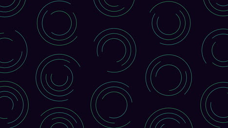 dynamic black and blue circular pattern with intriguing lines