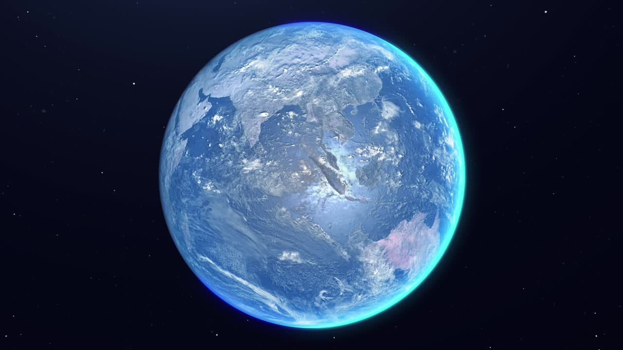 지구는 3d 공간에서 천천히 회전하며 1분 안에 24시간 연속 회전하며, 지구 표면에서 볼 수 있는 지구의 도시들의 불빛은 4k60fps로 nasa의 공공 도메인 이미지를 사용한다.