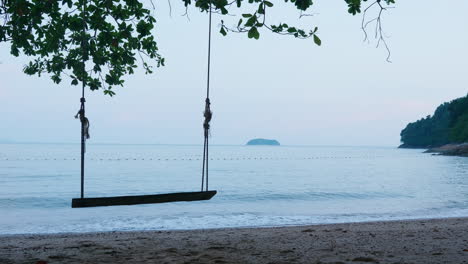 tranquil beach swing