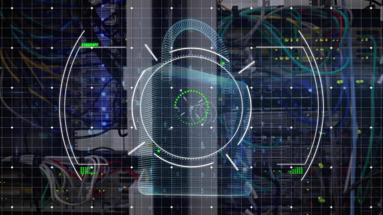 animación del candado y procesamiento de datos sobre la cuadrícula