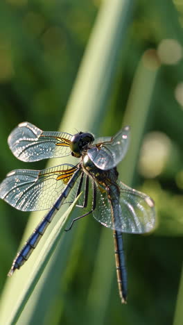 dragonfly on grass