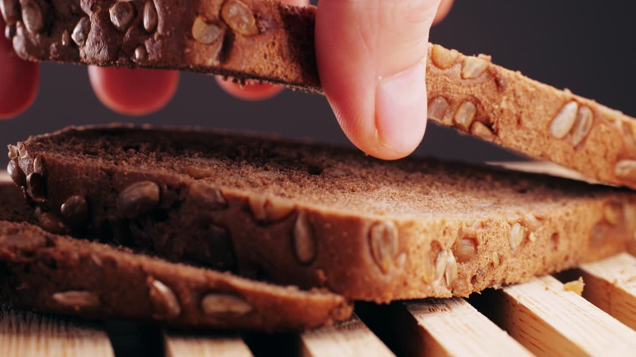 Sliced Brown Bread with Sunflower Seeds