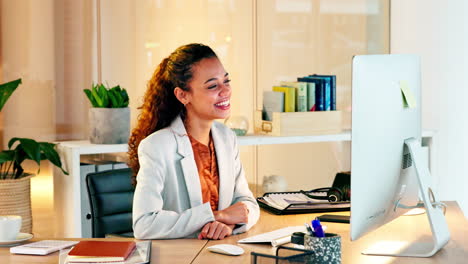 human resources manager on a video call