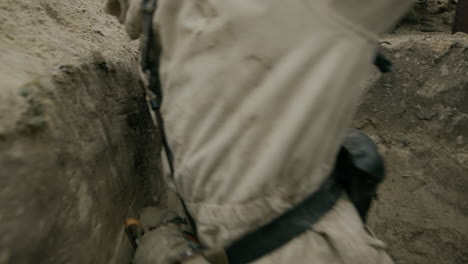 soldiers in a trench
