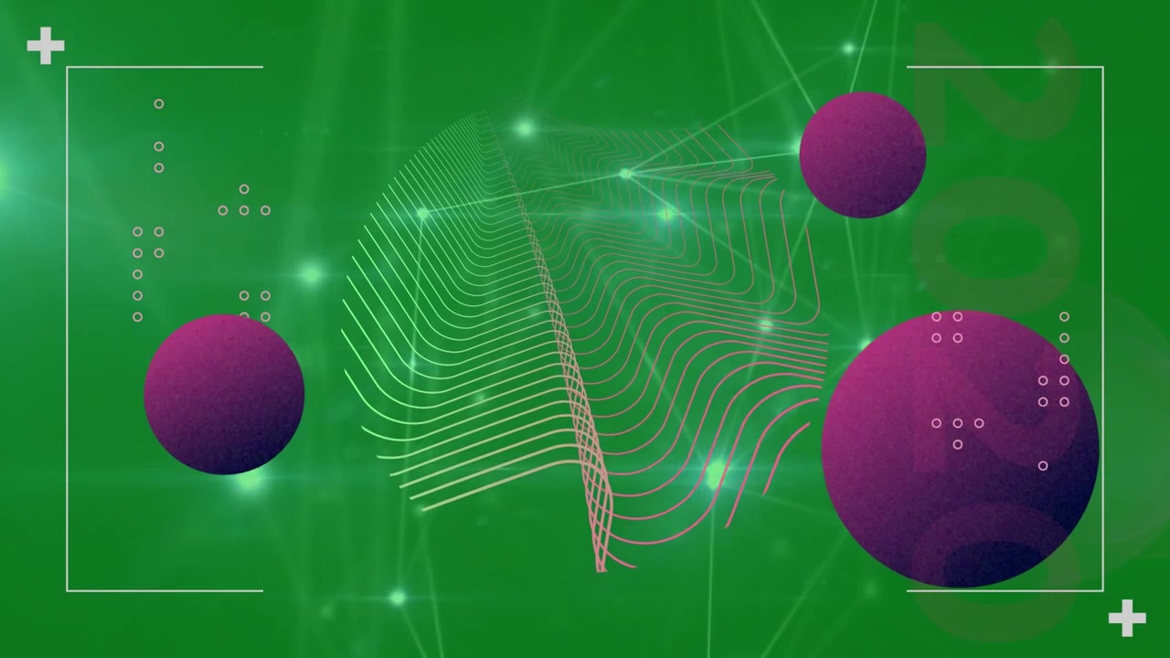 Animation of network of connections over shapes