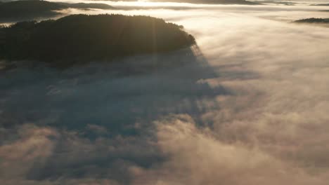 a magical sunrise above the wide valley