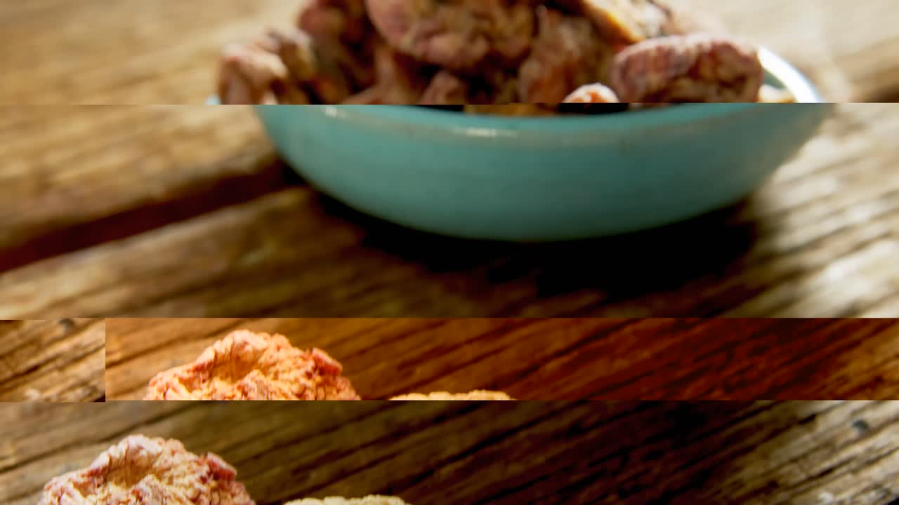 higos secos en una mesa de madera 4k