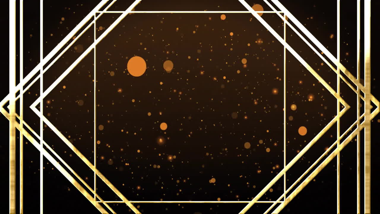 Animation of golden frame over yellow spots moving
